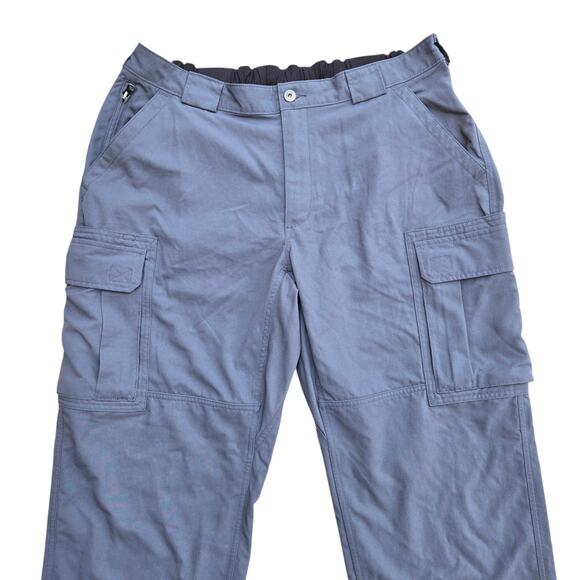 Duluth Trading Co Dry On The Fly Cargo Pants Mens XLx32 Blue Outdoor - Picture 2 of 9